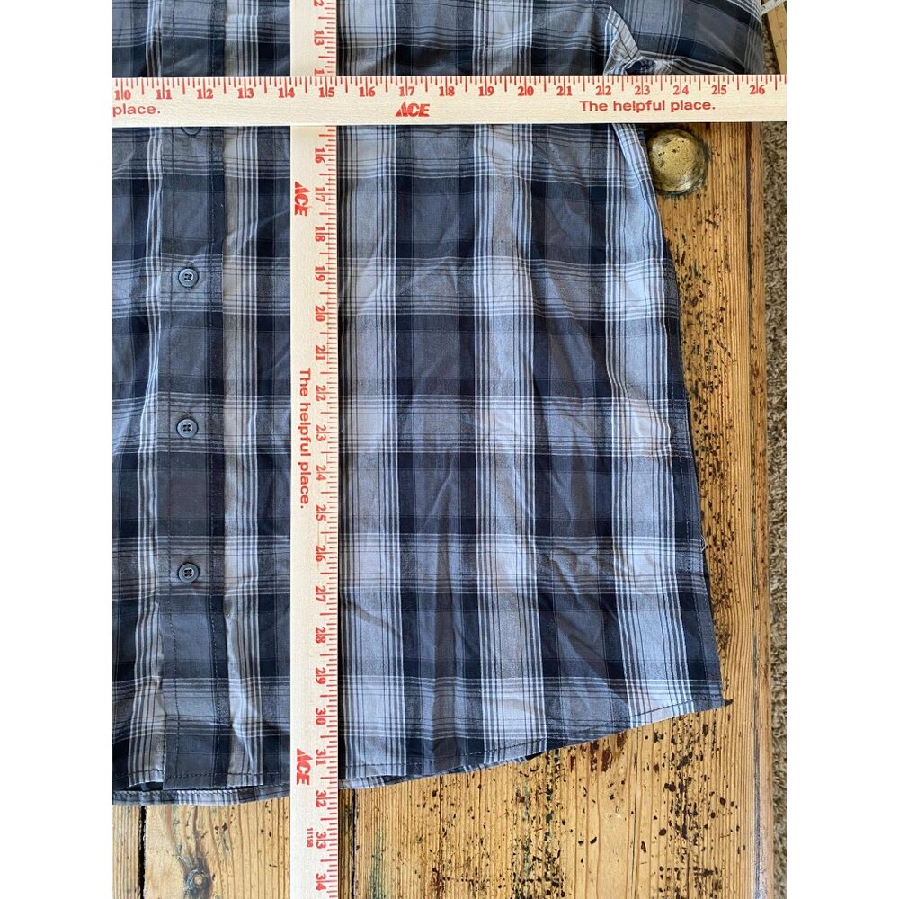 NWT Roebuck & Co Mens Gray shirt XXL long sleeve collared‎ cotton button up - Picture 7 of 7